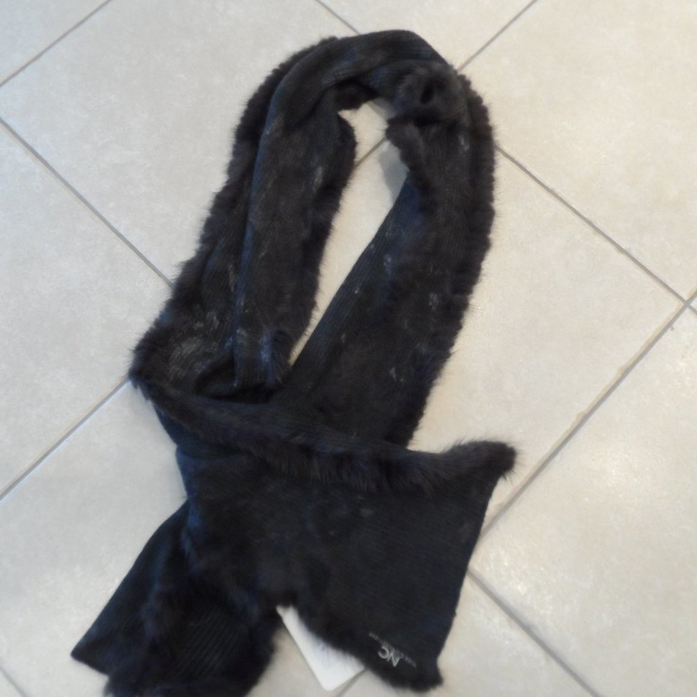 SCARVES&WRAPS NICECONNECTION FUR/CASHMERE/WOOL NWT
